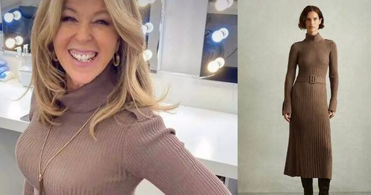 Kate Garraway Wows in Brown Knitted Dress for Great Celebrity Bake Off