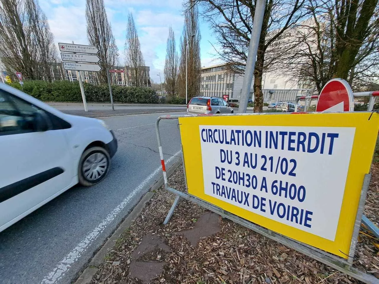 Réaménagement du Boulevard de la Paix à Vannes : travaux d'assainissement et piste cyclable