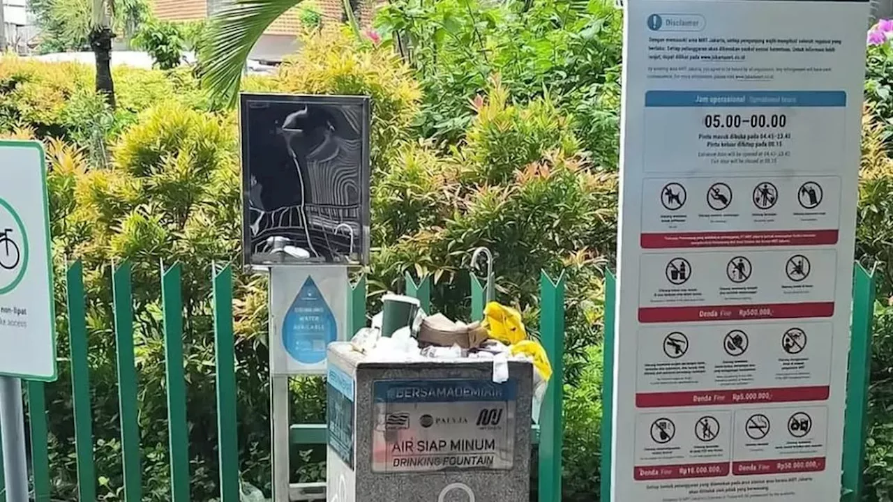 Viral Fasilitas Keran Air Siap Minum di Stasiun Jadi Tempat Sampah, Ini Penjelasan MRT Jakarta