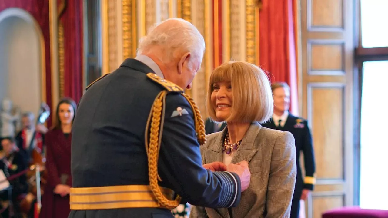 Anna Wintour Receives Companion of Honour at Buckingham Palace