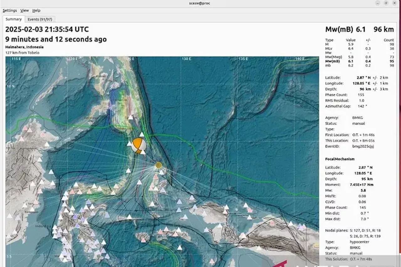 Gempa Menengah Guncang Laut Maluku Utara