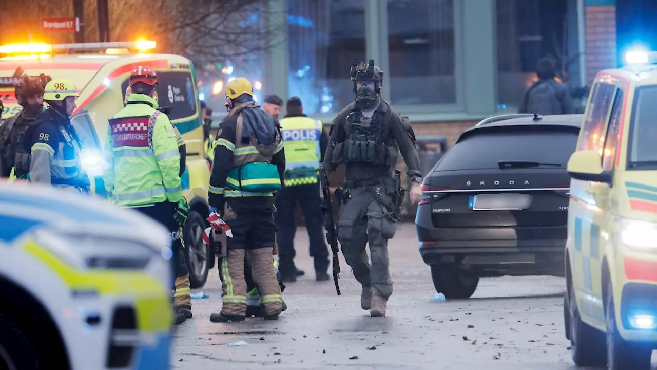 'Wir rannten um unser Leben': Polizei: 'Rund zehn' Tote nach Schüssen an schwedischer Schule