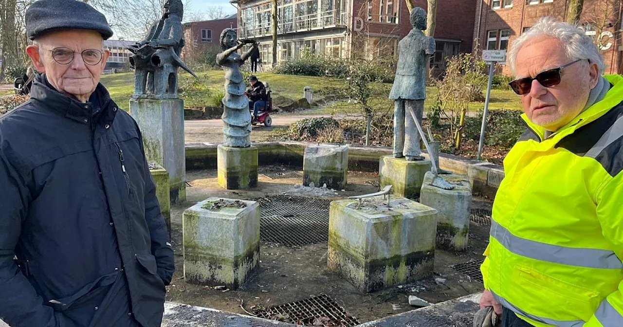 Bronzefiguren am Dichterbrunnen in Harsewinkel gestohlen