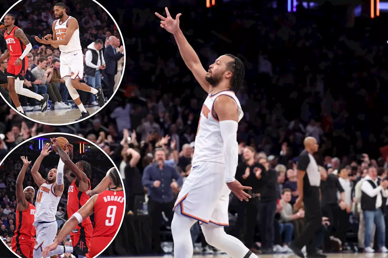 Jalen Brunson scores 42 points to fuel Knicks' furious rally for win over Rockets without OG Anunoby