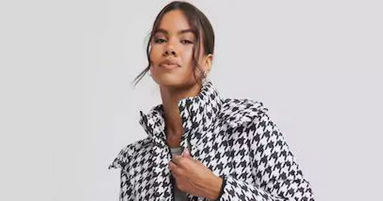 £40 houndstooth puffer jacket is the best lookalike for Hugo Boss’ £230 version