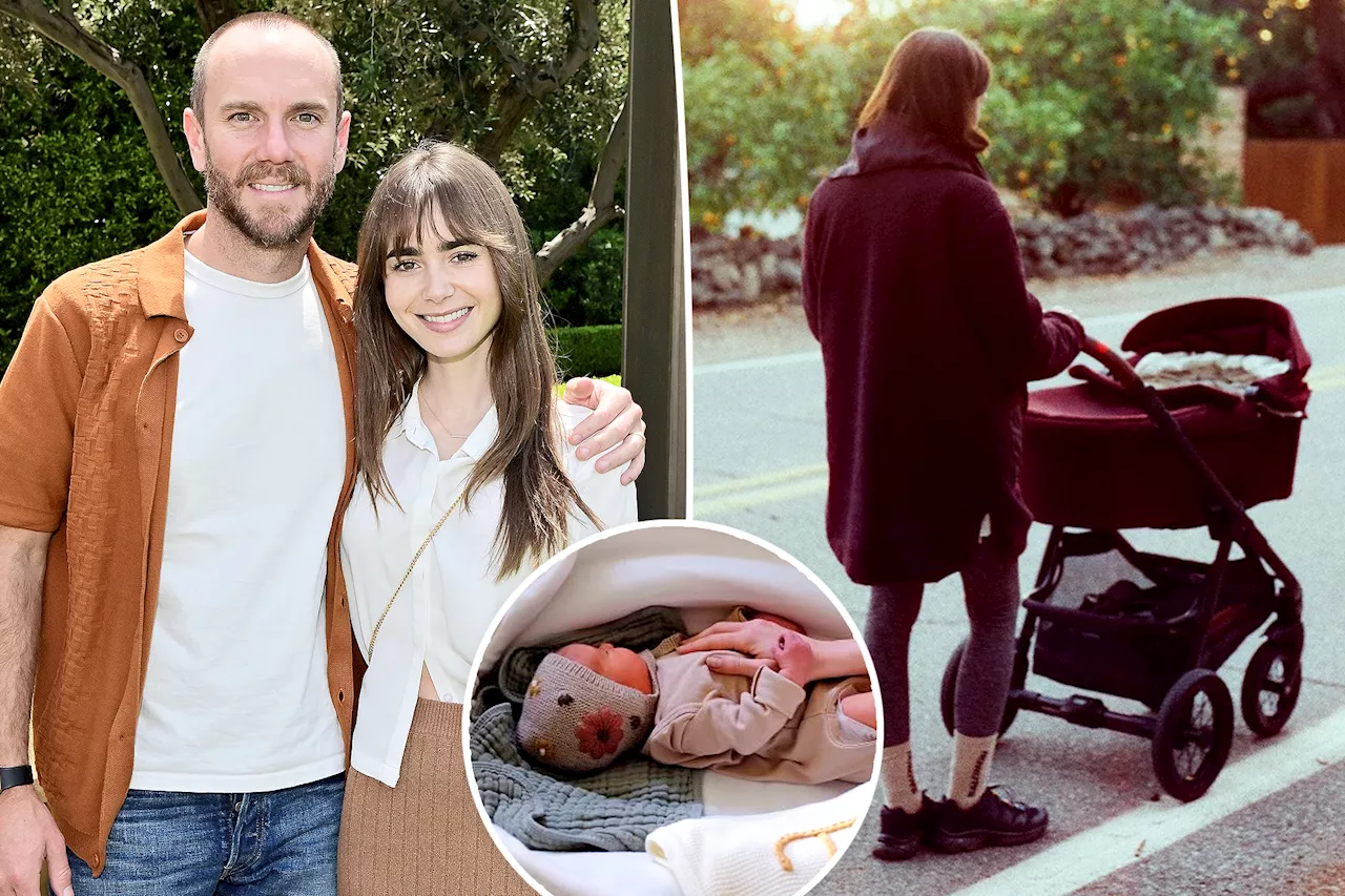 Lily Collins shares first photo with her baby daughter Tove: 'Utter bliss'