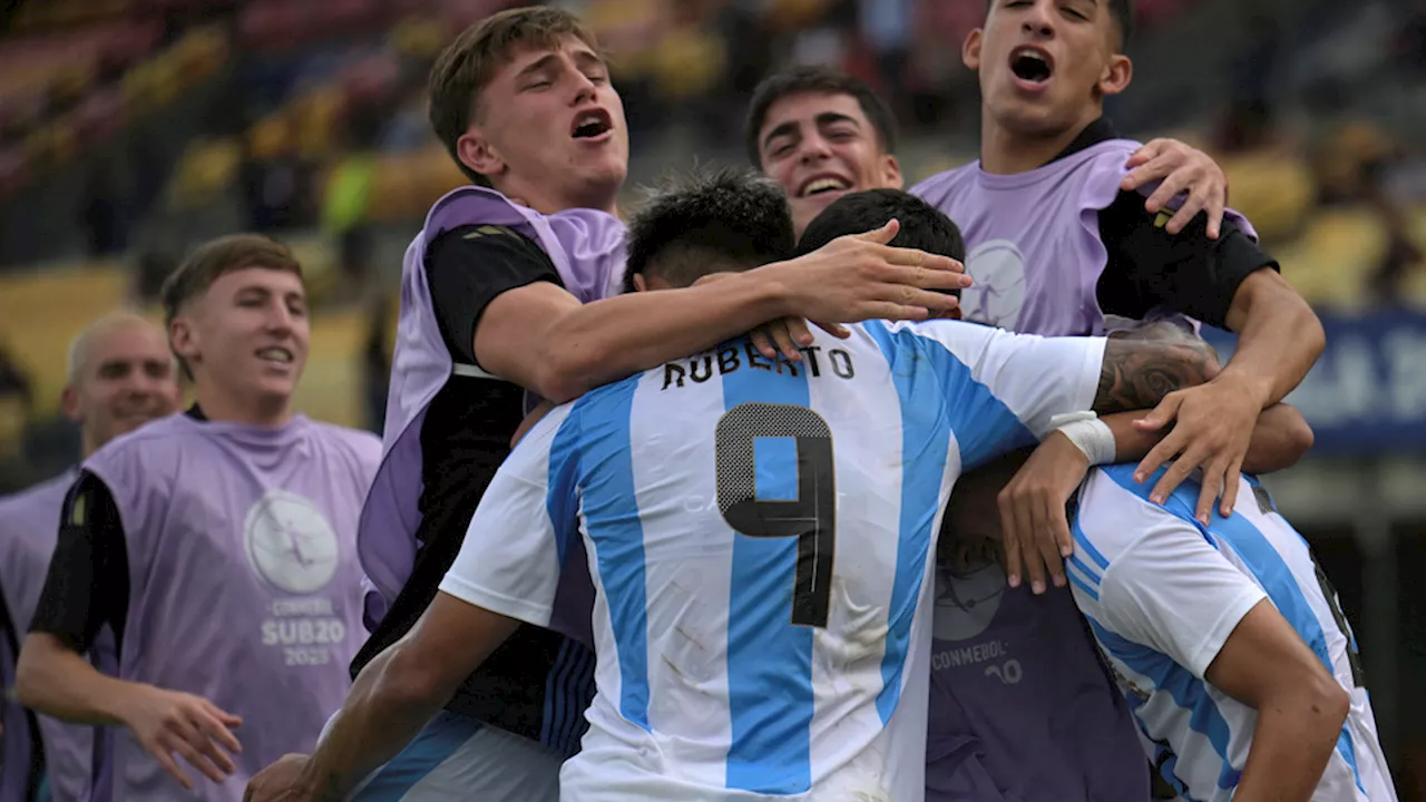 Sudamericano Sub 20: Argentina le ganó a Chile con el corazón en la boca