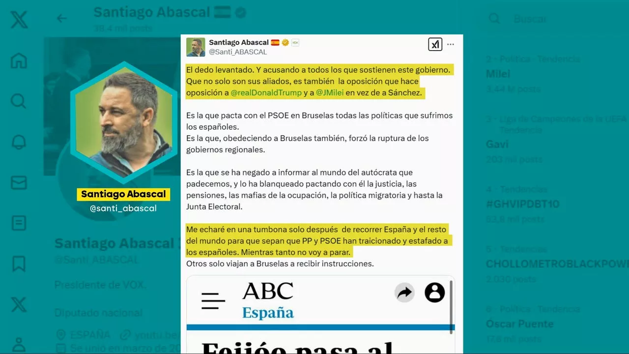 El PP cambia de postura y apoya el decreto ómnibus, provocando un encontronazo con Vox