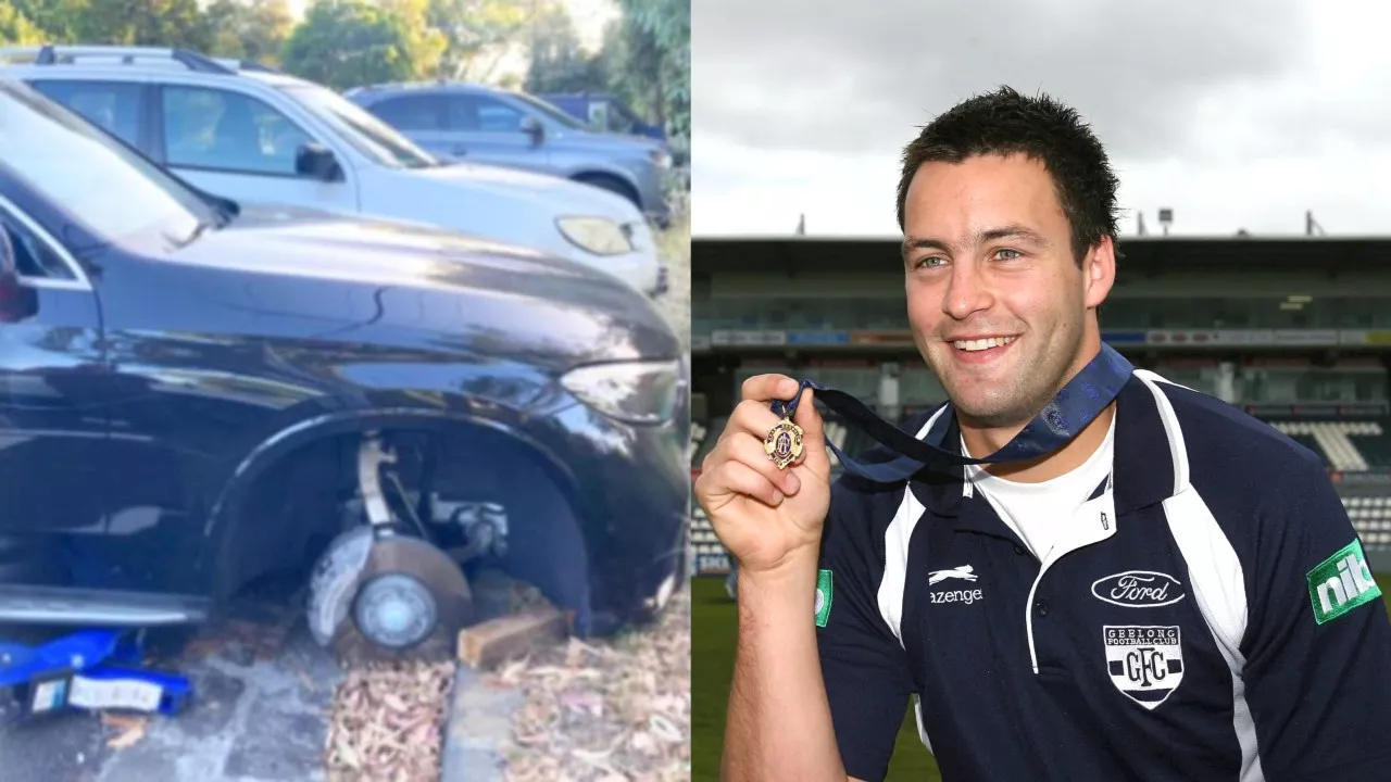 Jimmy Bartel's Mercedes Wheels Stolen in Melbourne's 'Parts Car' Scheme