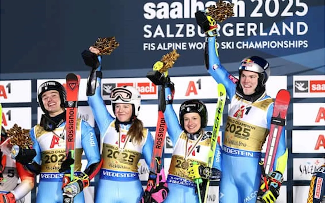 Italia trionfa nel parallelo a squadre miste ai Mondiali di Saalbach