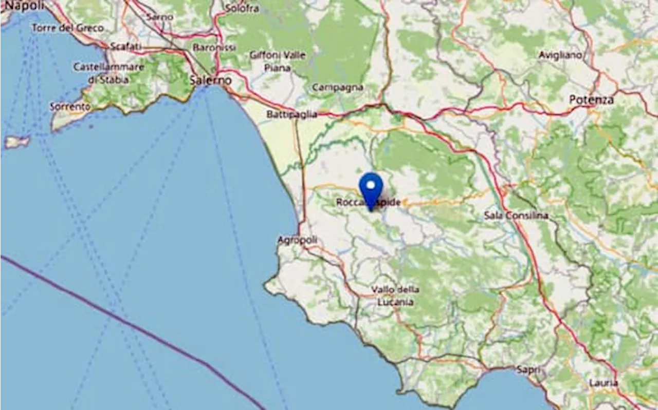 Terremoto nel Salernitano, scossa di magnitudo 3.6 a Roccadaspide