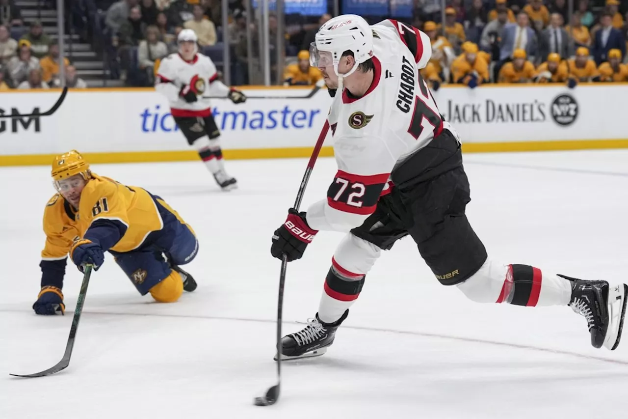 Senators extend winning streak to five with victory over Predators