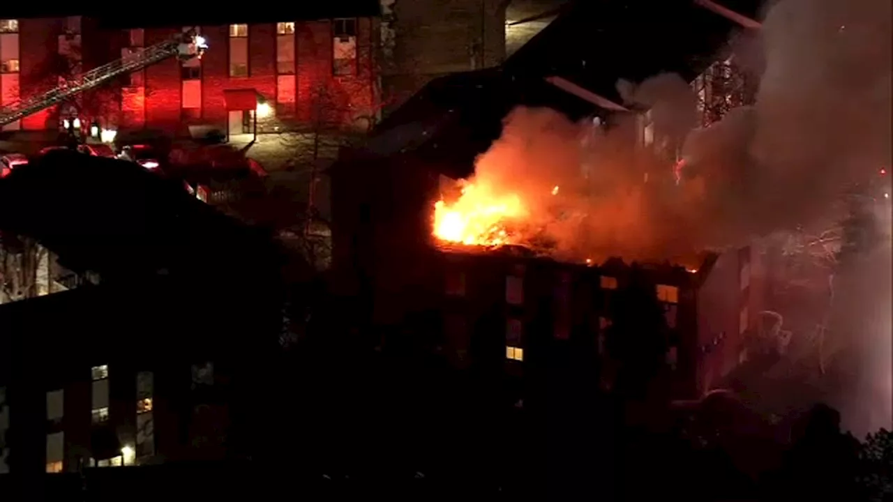 Dozens displaced after large fire breaks out at Arlington Heights apartment building