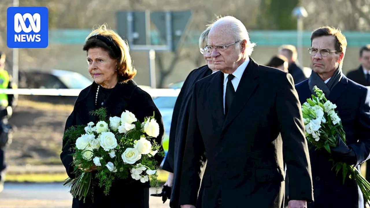 Swedish Royals Pay Respects After Country's Deadliest Mass Shooting