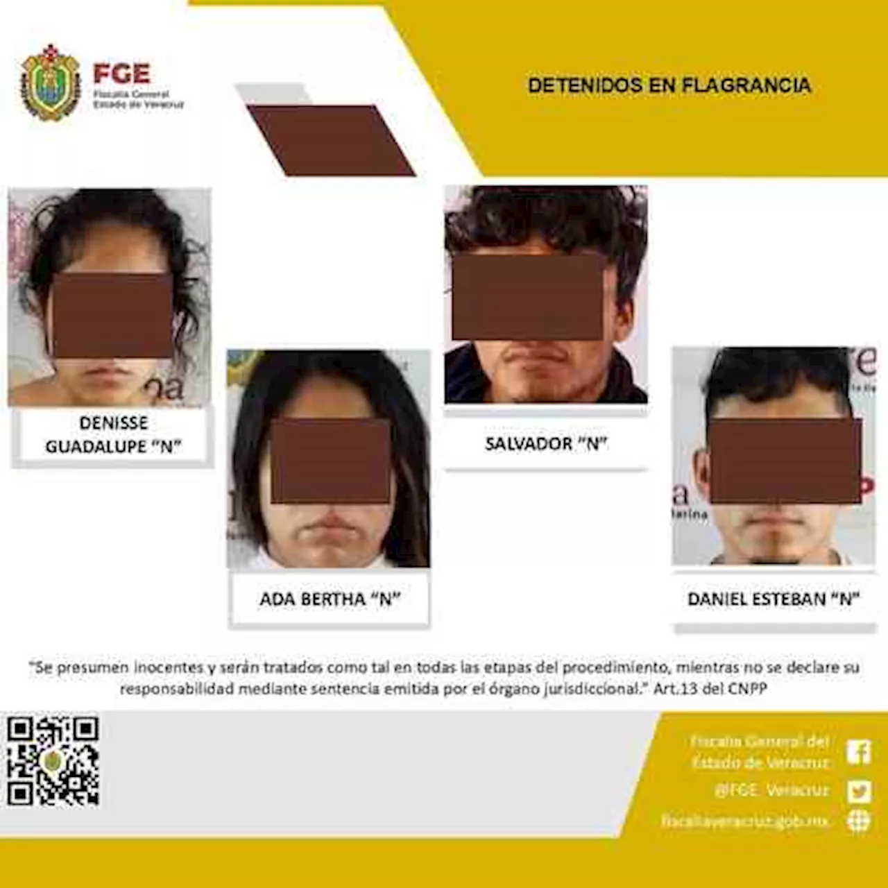 Tras cateo a domicilio, aseguran droga y detienen a 4, en Teocelo