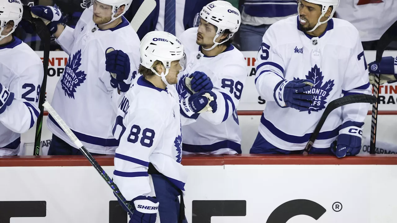 Nylander gets 2nd career hat trick as Maple Leafs beat Flames 6-3