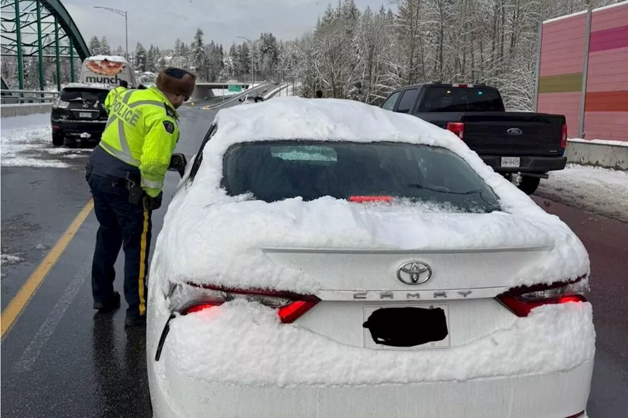 No Snow Excuse: North Vancouver RCMP Pull Over 45 Drivers With Frosted Vehicles