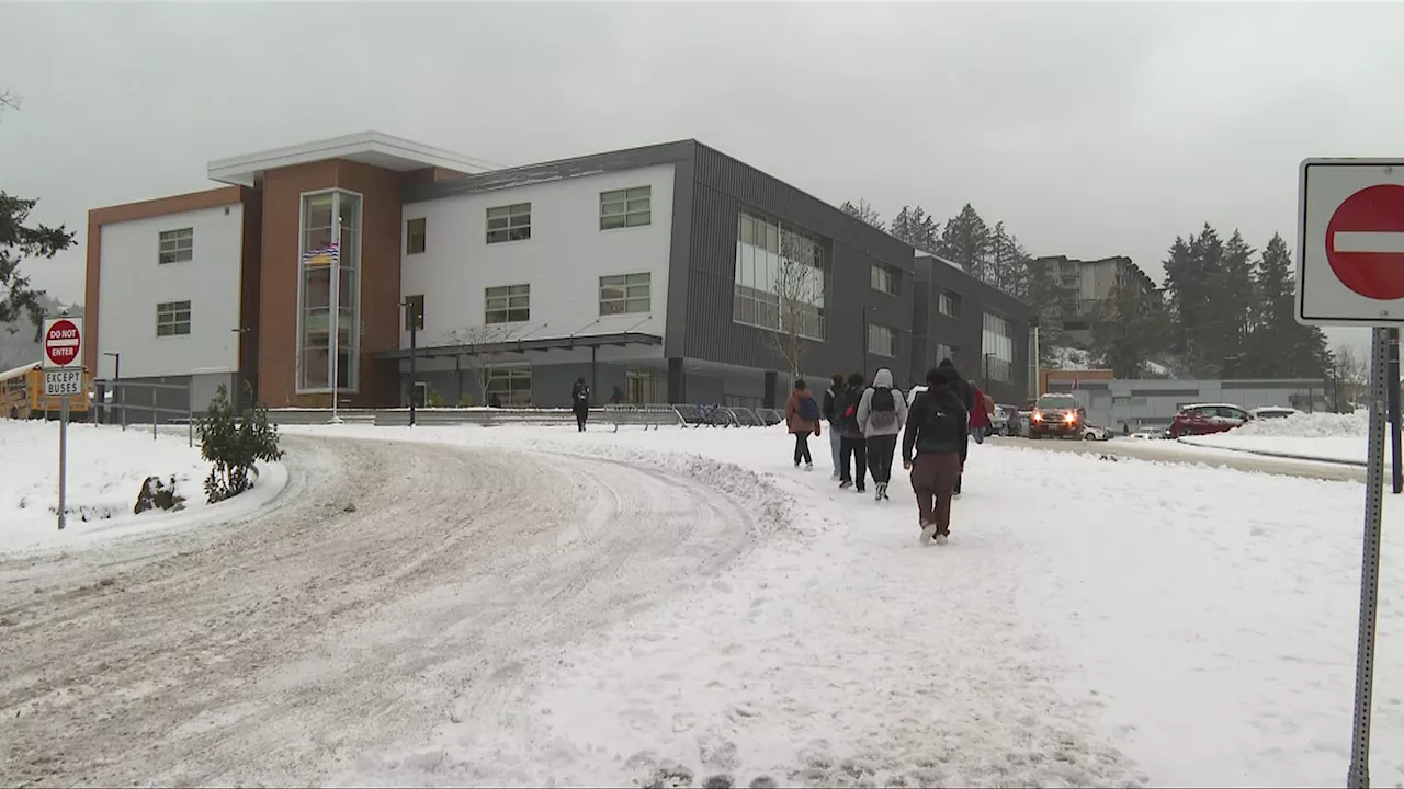 Vancouver Island Schools Reopen After Cold Snap, Bus Services Disrupted