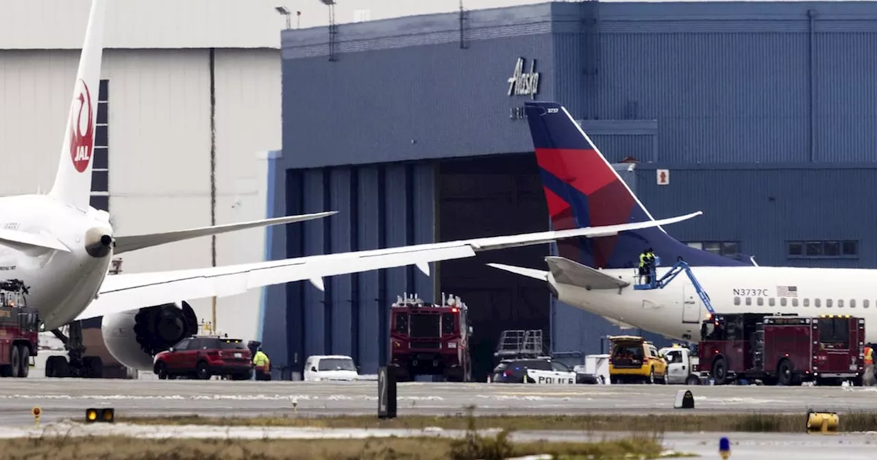 Jet Wings Collide at Seattle Airport