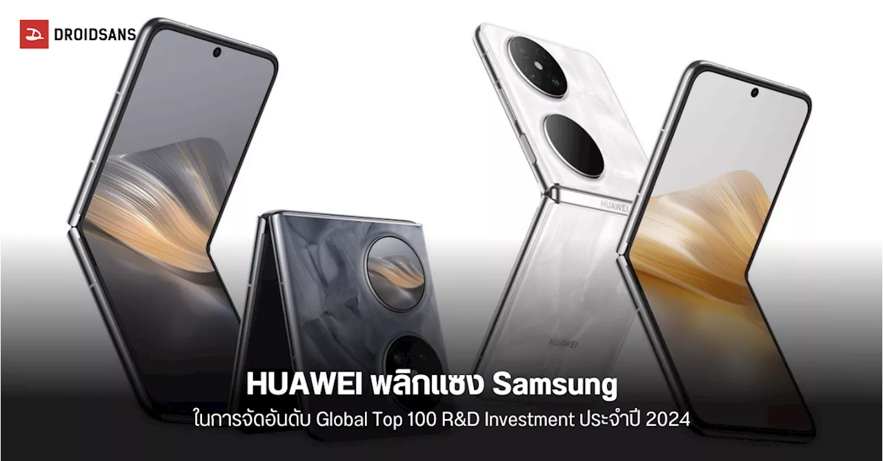 HUAWEI กลับมาแซงหน้า Samsung อีกครั้ง ด้านการจัดอันดับบริษัทที่ลงทุน R&D สูงสุดในปี 2024