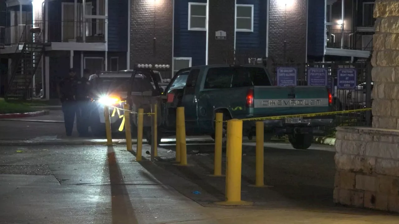 Man Shot Outside Bar, Crashes Truck into Apartment Gate