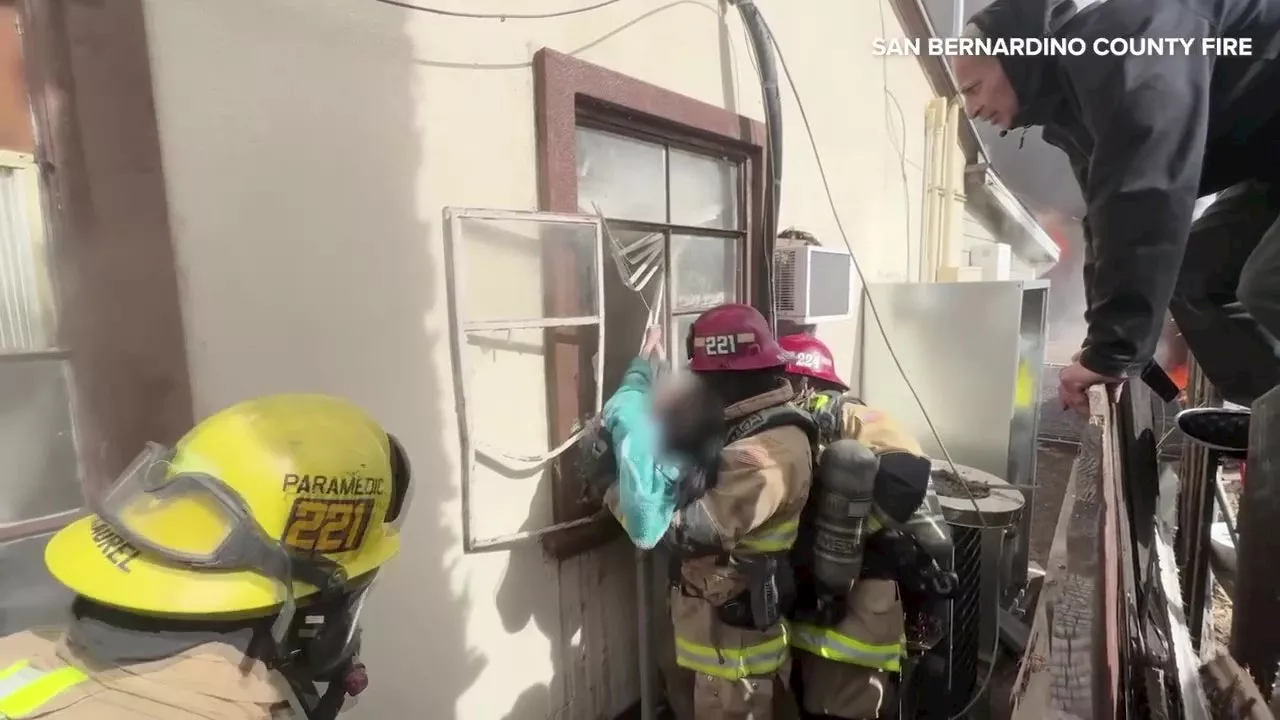 San Bernardino Firefighters Rescue Daughter Trapped in Devastating Blaze