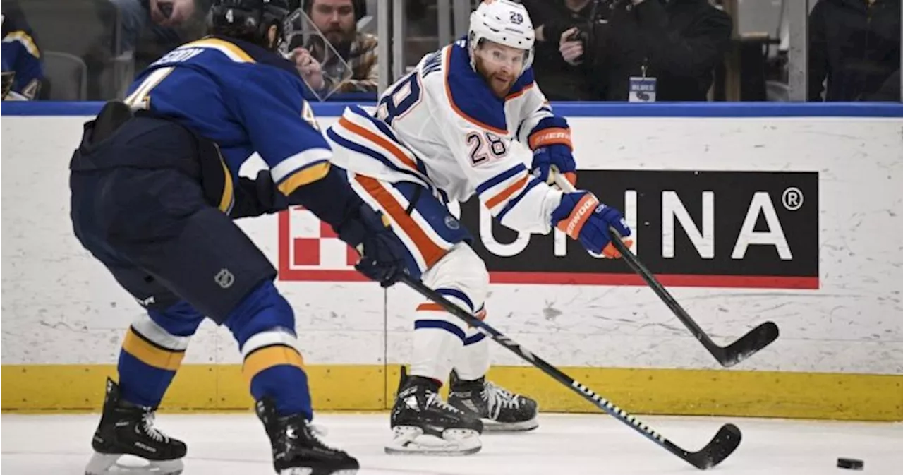 Connor Brown Scores in Overtime as Oilers Beat Blues