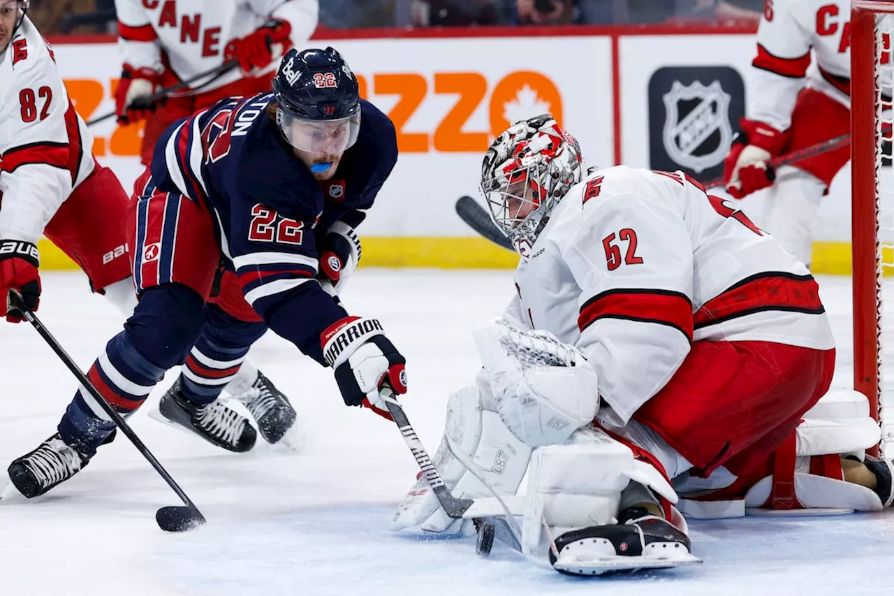 Comrie nets shutout, Jets beat Hurricanes 3-0 for seventh straight win