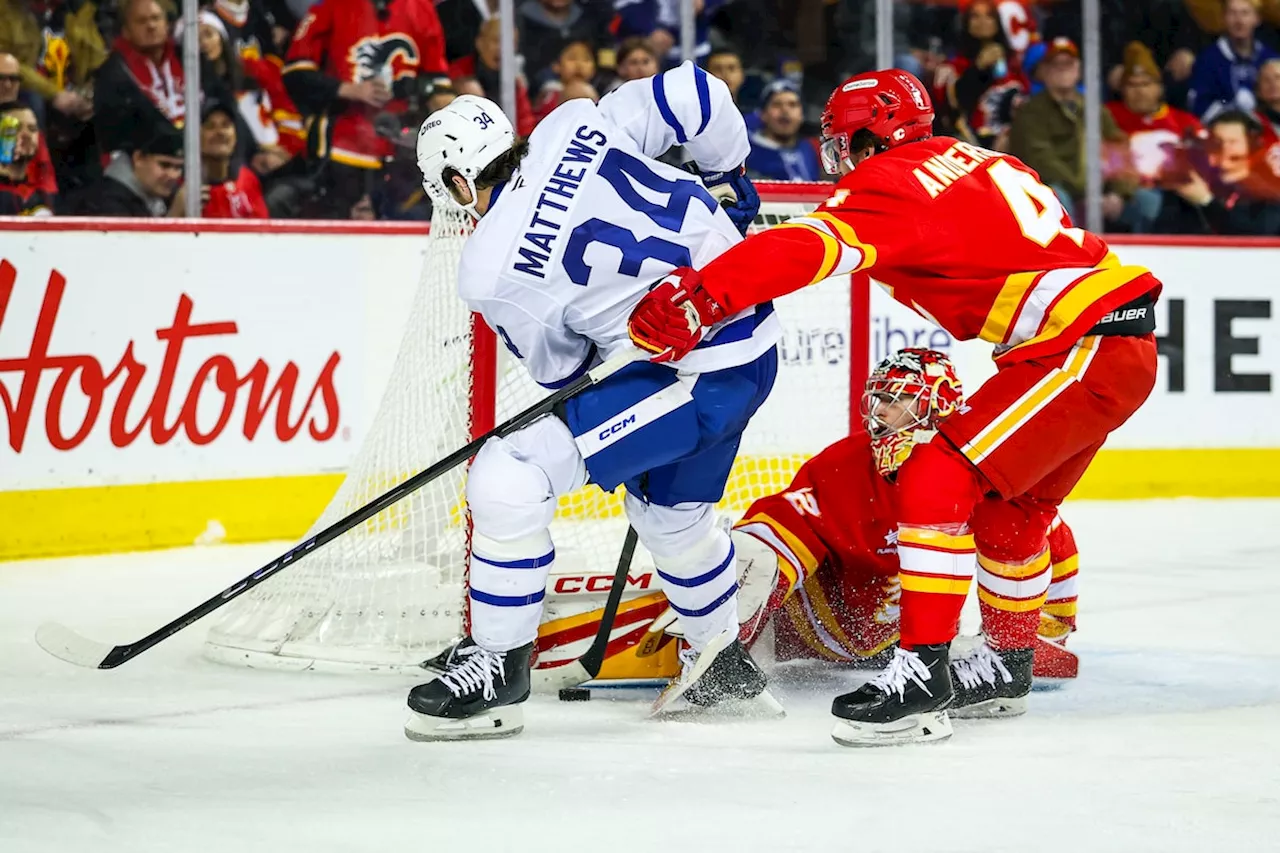 Nylander nets hat trick as Leafs douse Flames 6-3