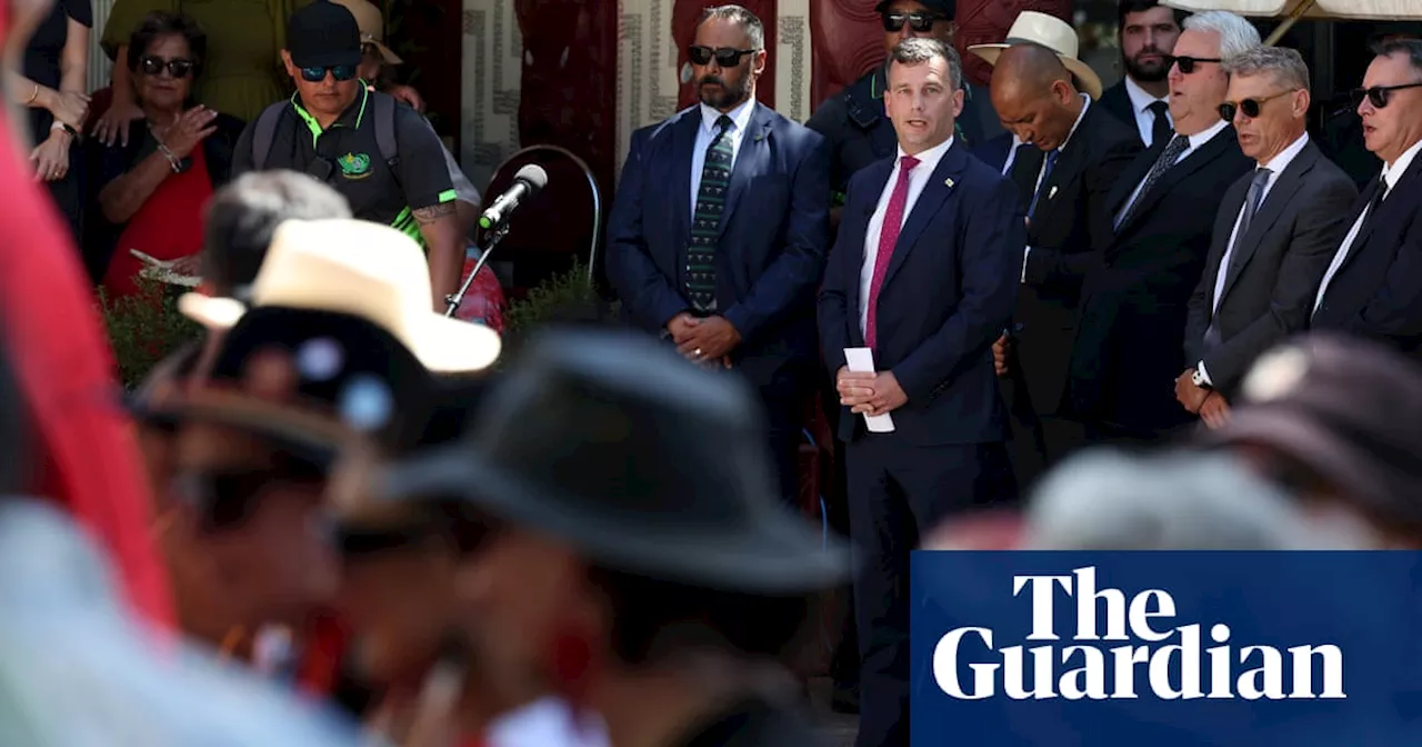 Māori protesters turn their backs on government ministers at Waitangi Day event