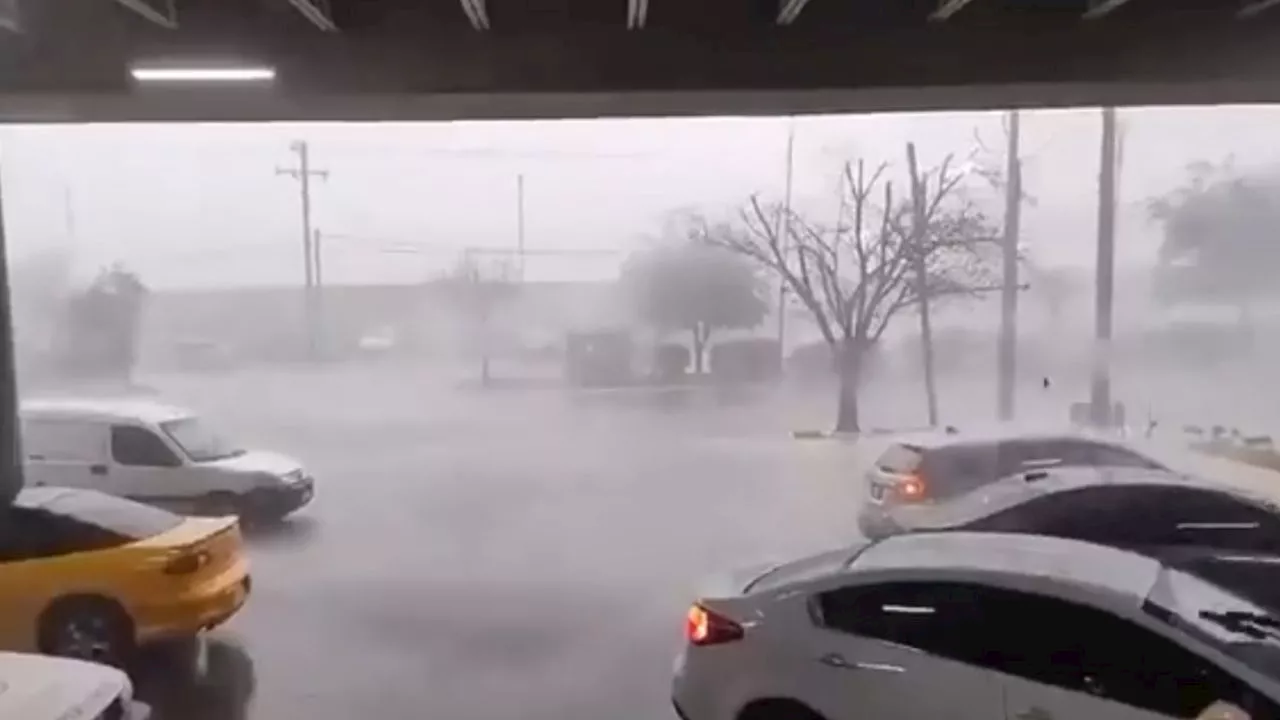 Grave Rayo Golpea Cerca de Ciudadanos en Nuevo León Mientras Grababan Tormenta