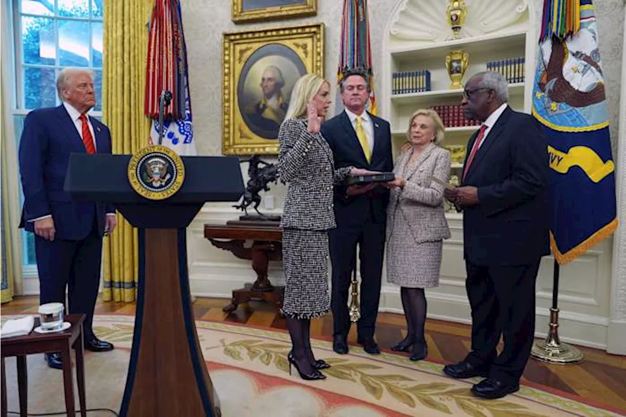 Pam Bondi is sworn in as attorney general as the Justice Department braces for major shakeup