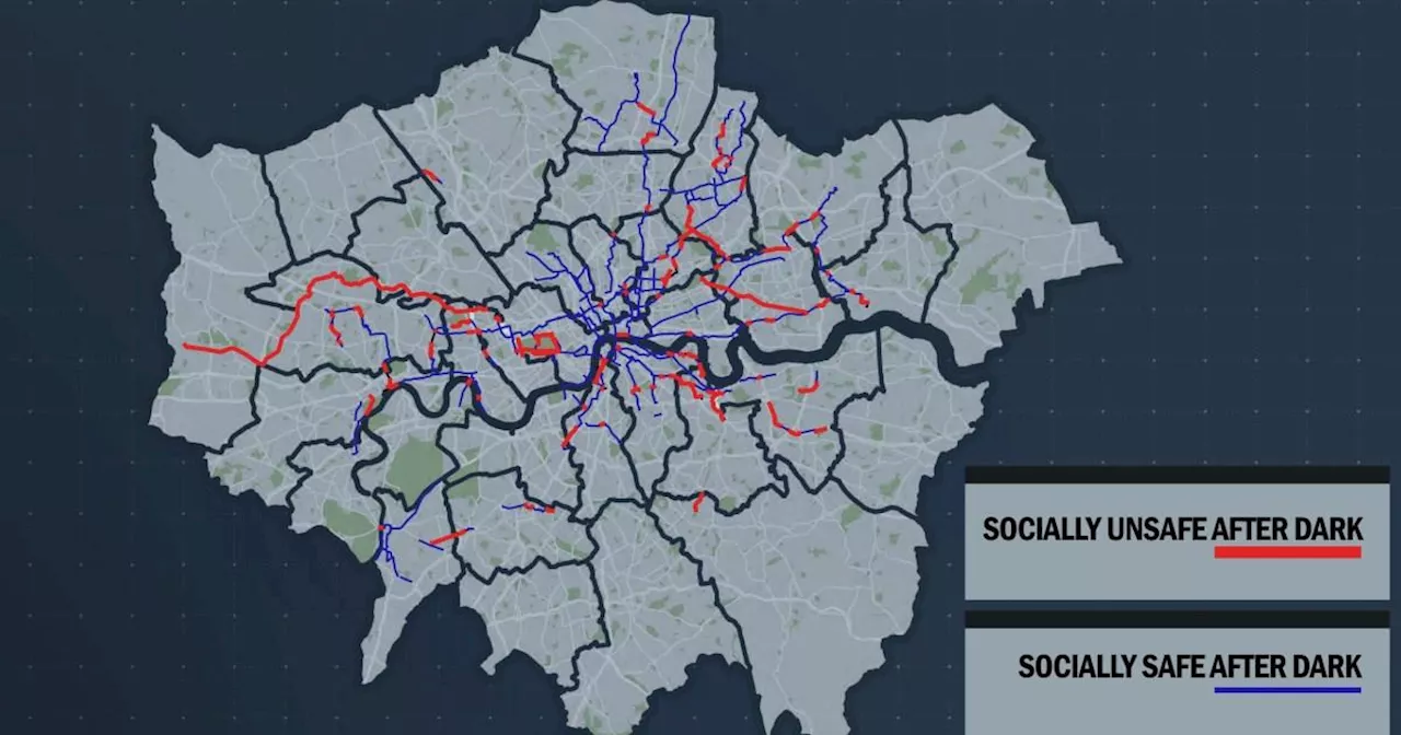 Map shows London cycle routes 'socially unsafe' in dark for women