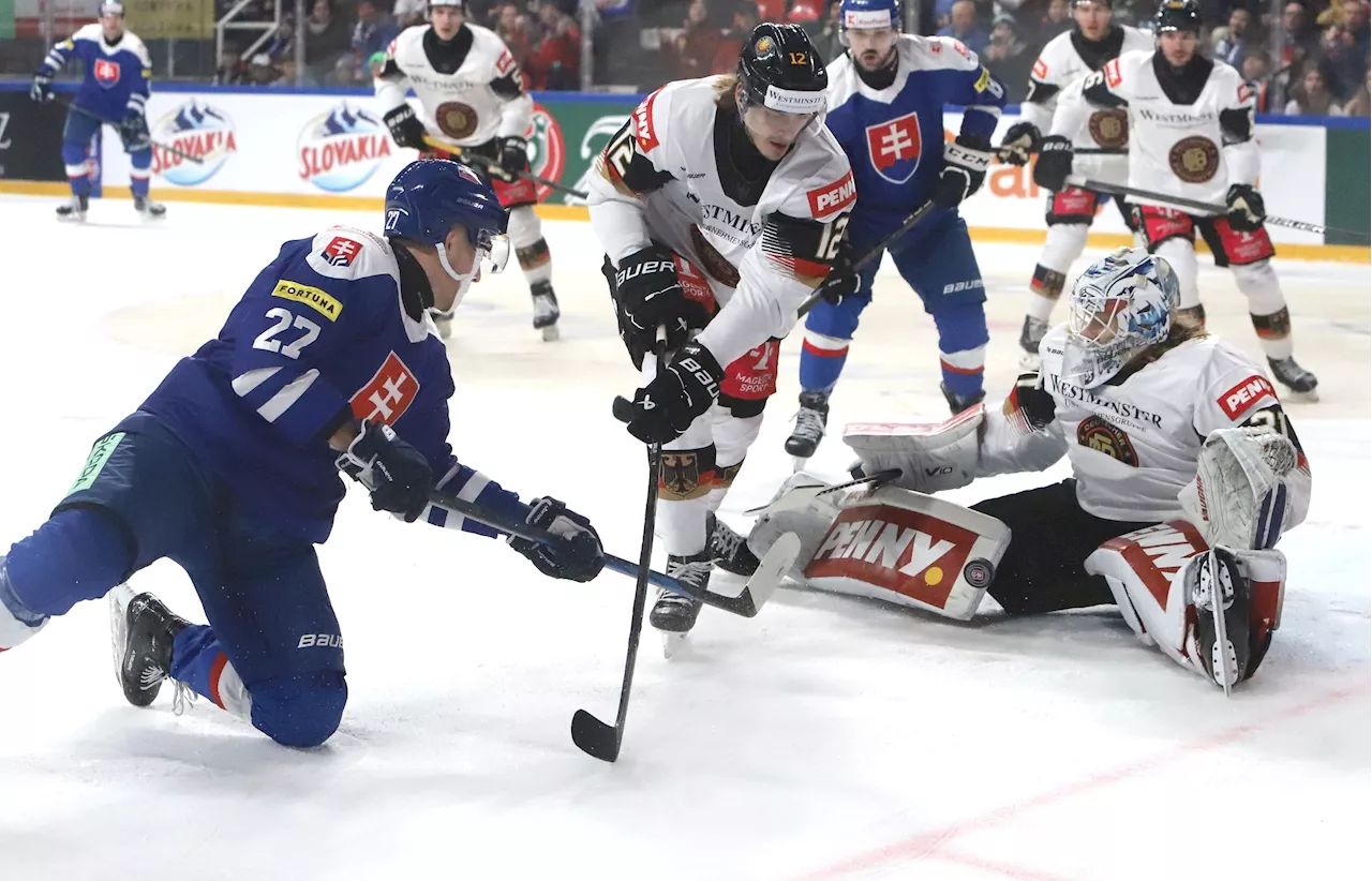 Deutschlands Eishockey-Nationalmannschaft verliert Testspiel gegen die Slowakei