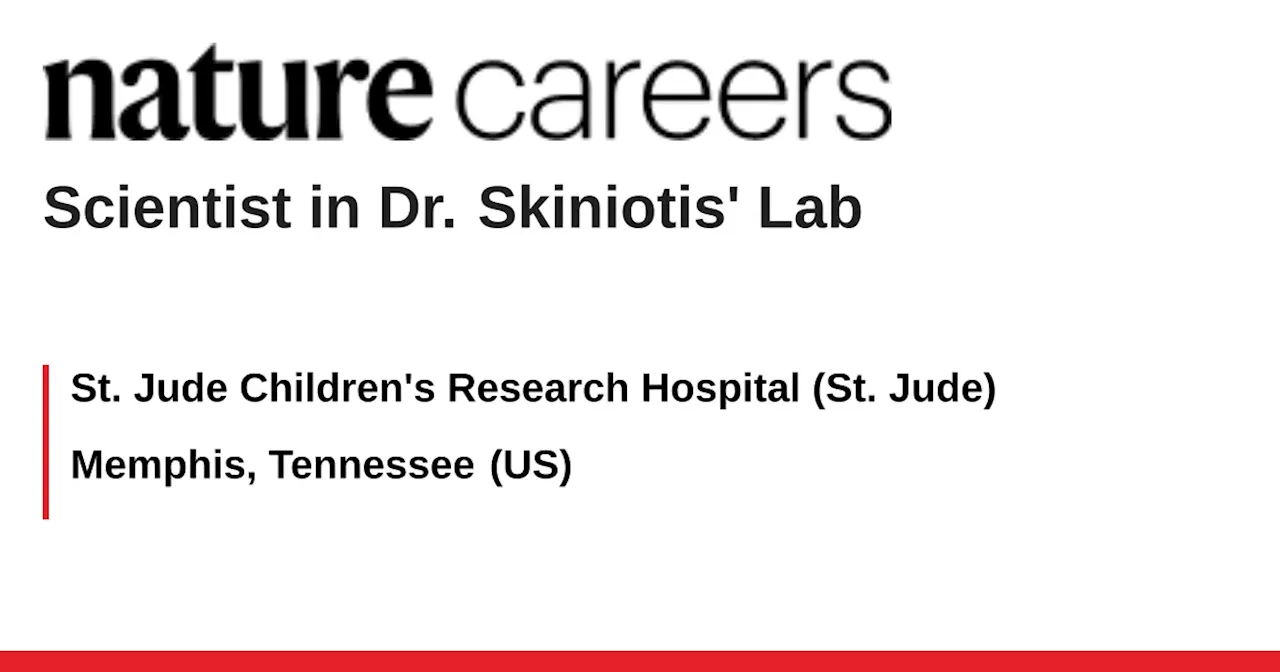 Scientist in Dr. Skiniotis' Lab at St. Jude Children's Research Hospital