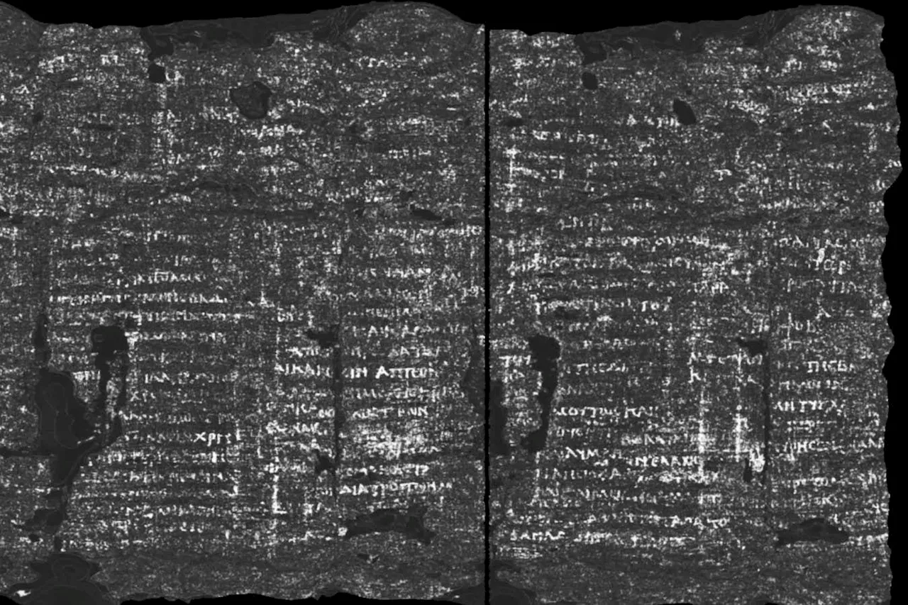 Ancient Roman Scroll Deciphered by AI and X-Ray Technology