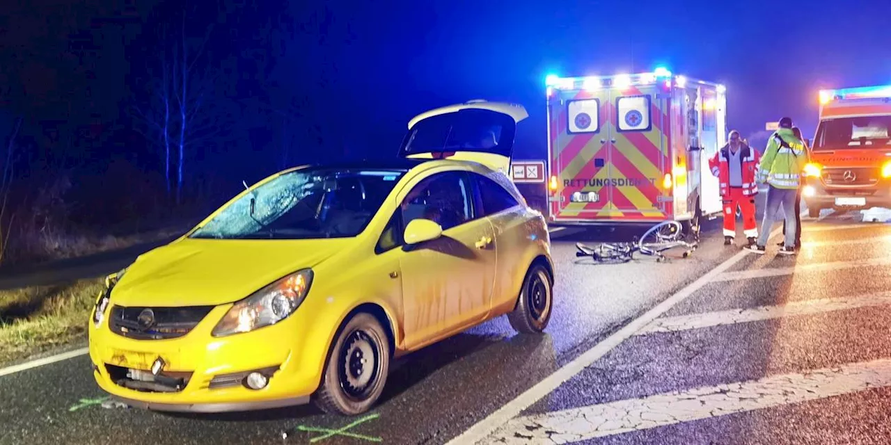 T&ouml;dlicher Unfall bei Neustadt/Aisch: Radfahrer nach Kollision mit Auto noch vor Ort verstorben