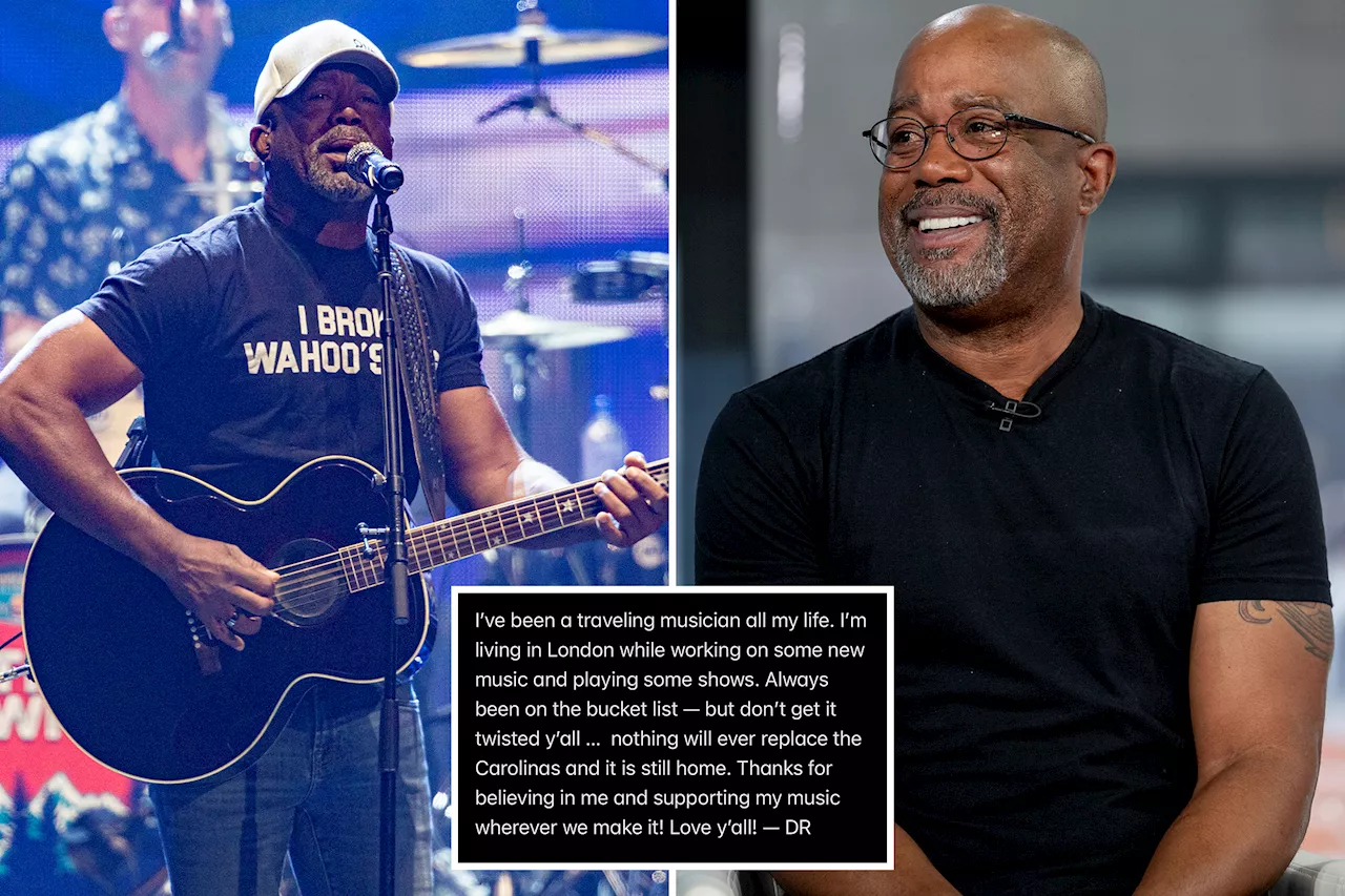 Darius Rucker Clarifies Move to London, Says Carolinas Will Always Be Home