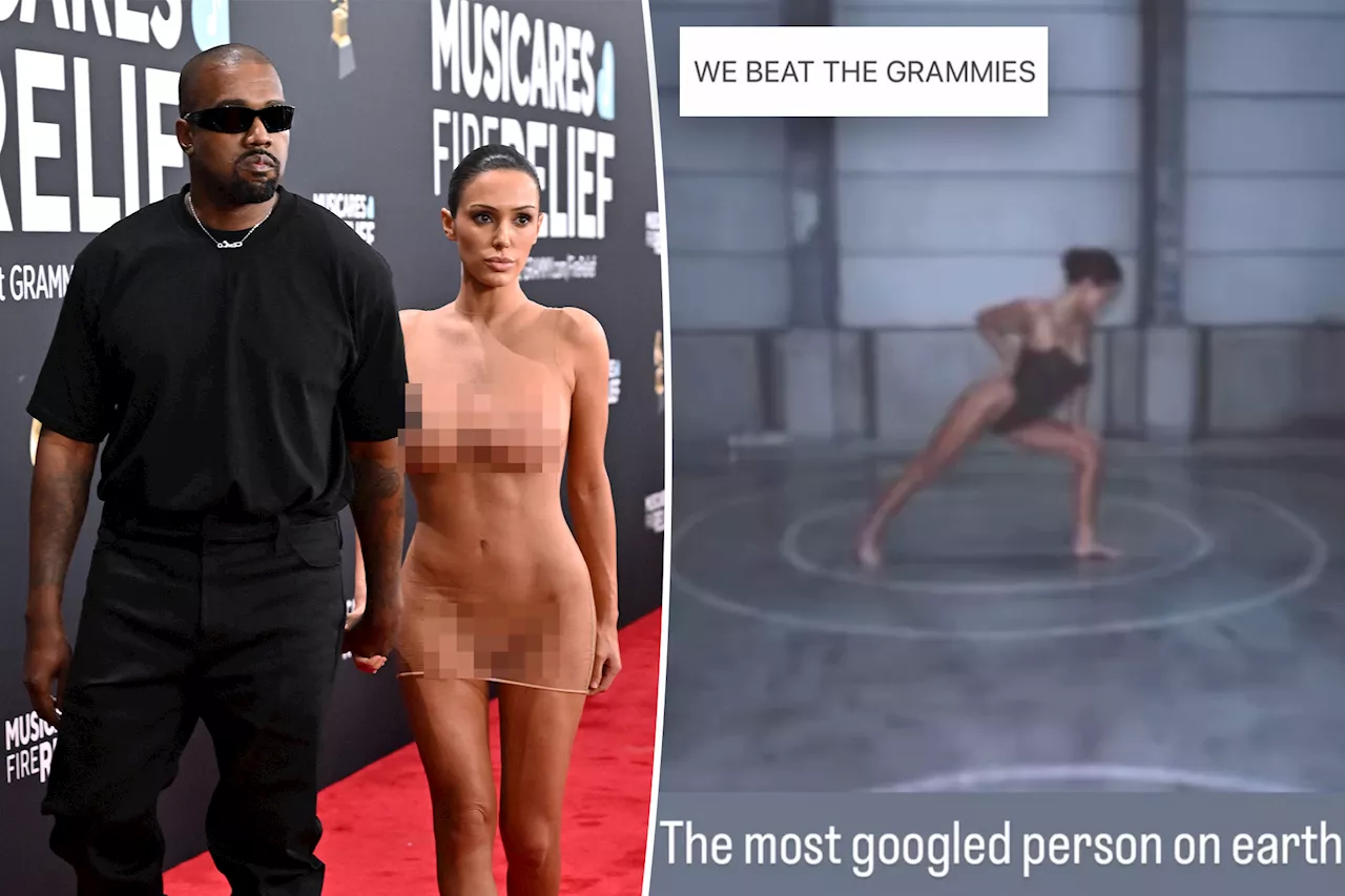 Kanye West Claims He and Bianca Censori 'Beat the Grammys' with Nude Stunt