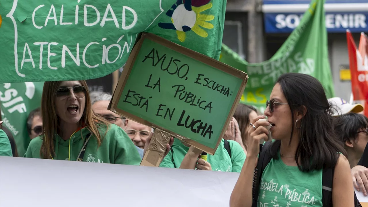 Multitudinaria movilización en Madrid por la defensa de la educación pública