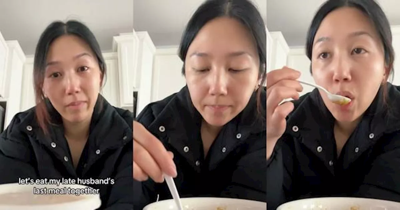 Woman Eats Late Husband's Last Meal Before Moving