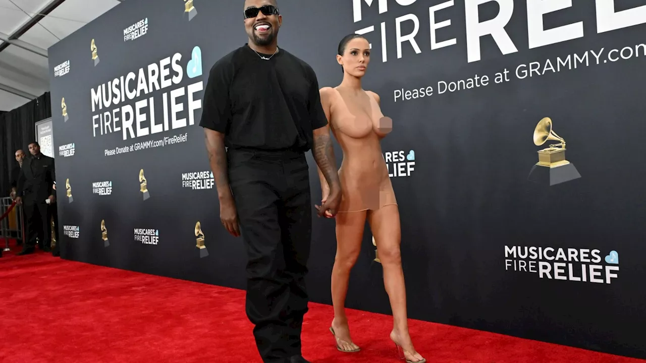 Kanye West's 'Creepy' Commands to Wife Bianca Censori Before Sheer Dress Reveal on Grammys Red Carpet