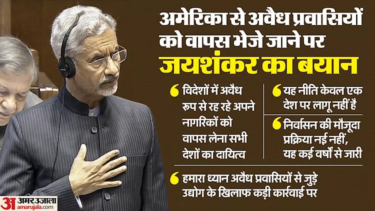 Jaishankar: राज्यसभा में जयशंकर बोले- निर्वासितों के साथ दुर्व्यवहार न हो, इसके लिए ट्रंप सरकार के संपर्क में