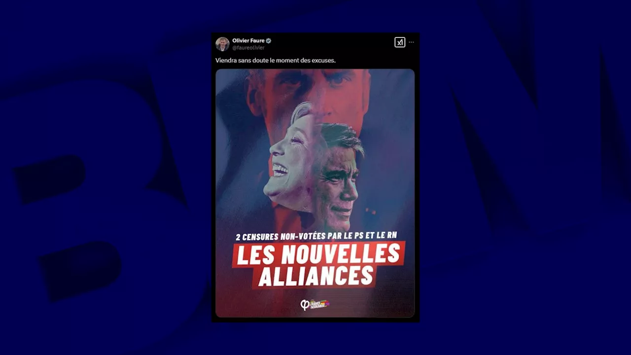 La France insoumise Publie Affiche Controversée Associant Faure et Le Pen