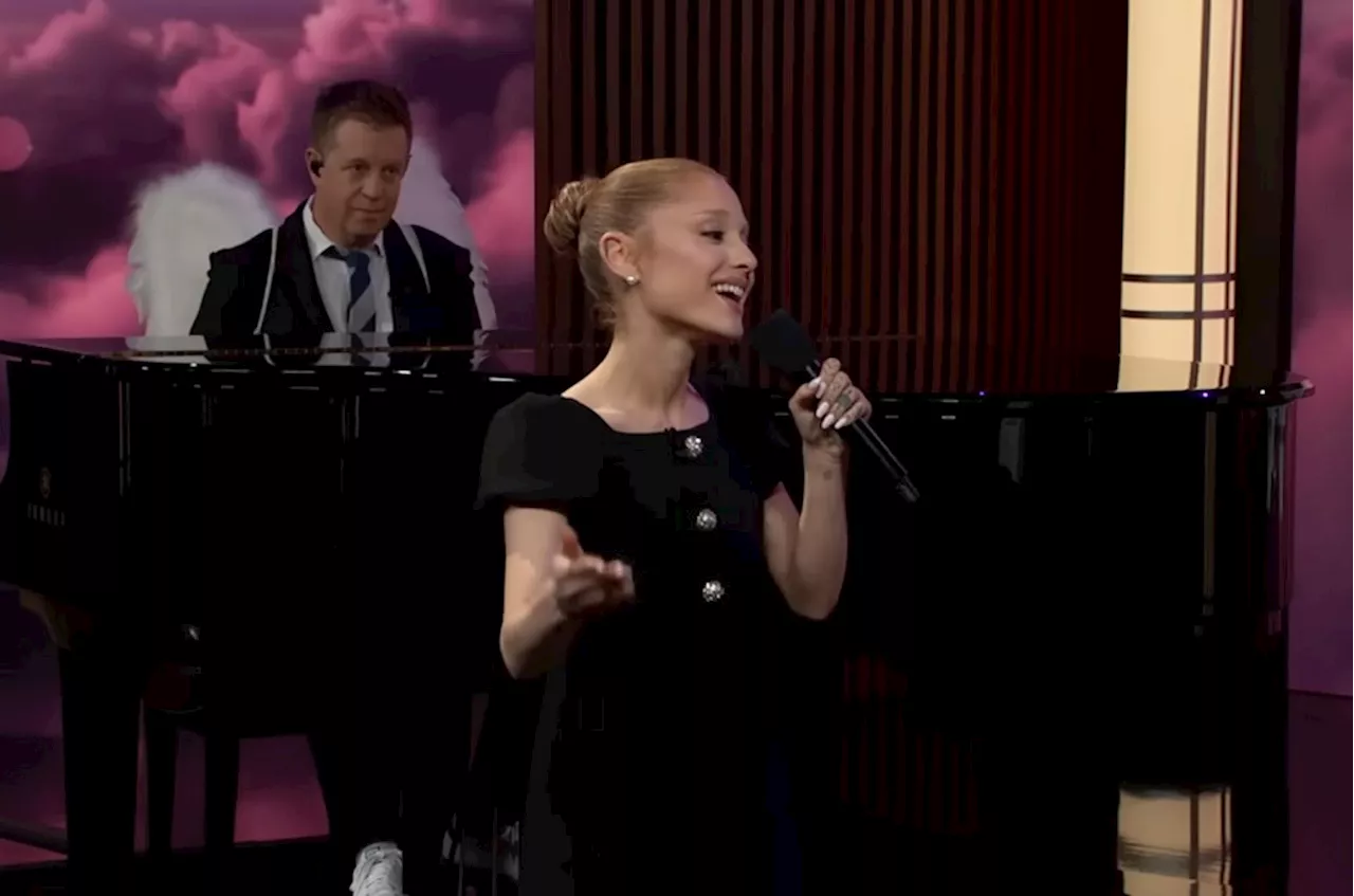 Ariana Grande Sings Hilariously Weird Lyrics on Jimmy Kimmel's 'Wing It & Sing It'