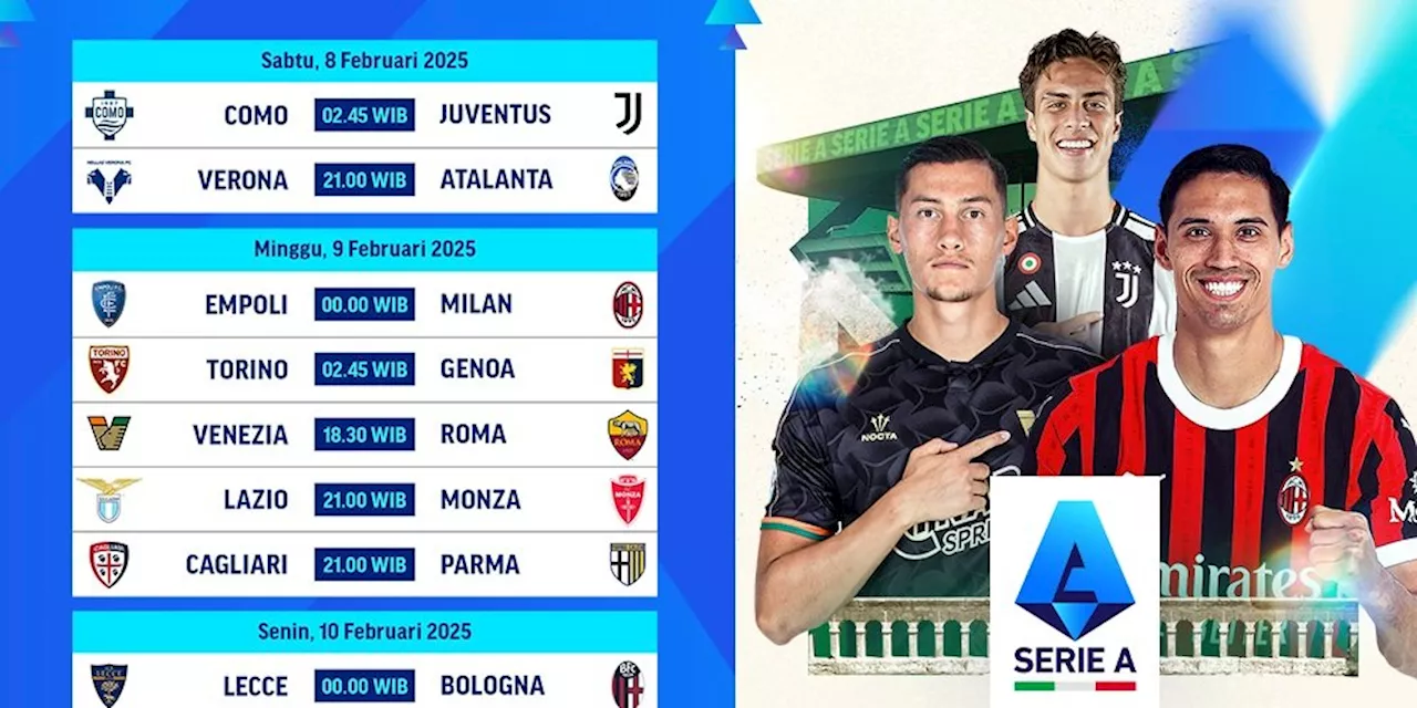 Jadwal Siaran Langsung Serie A 2024/25 Matchweek ke 24 di Vidio