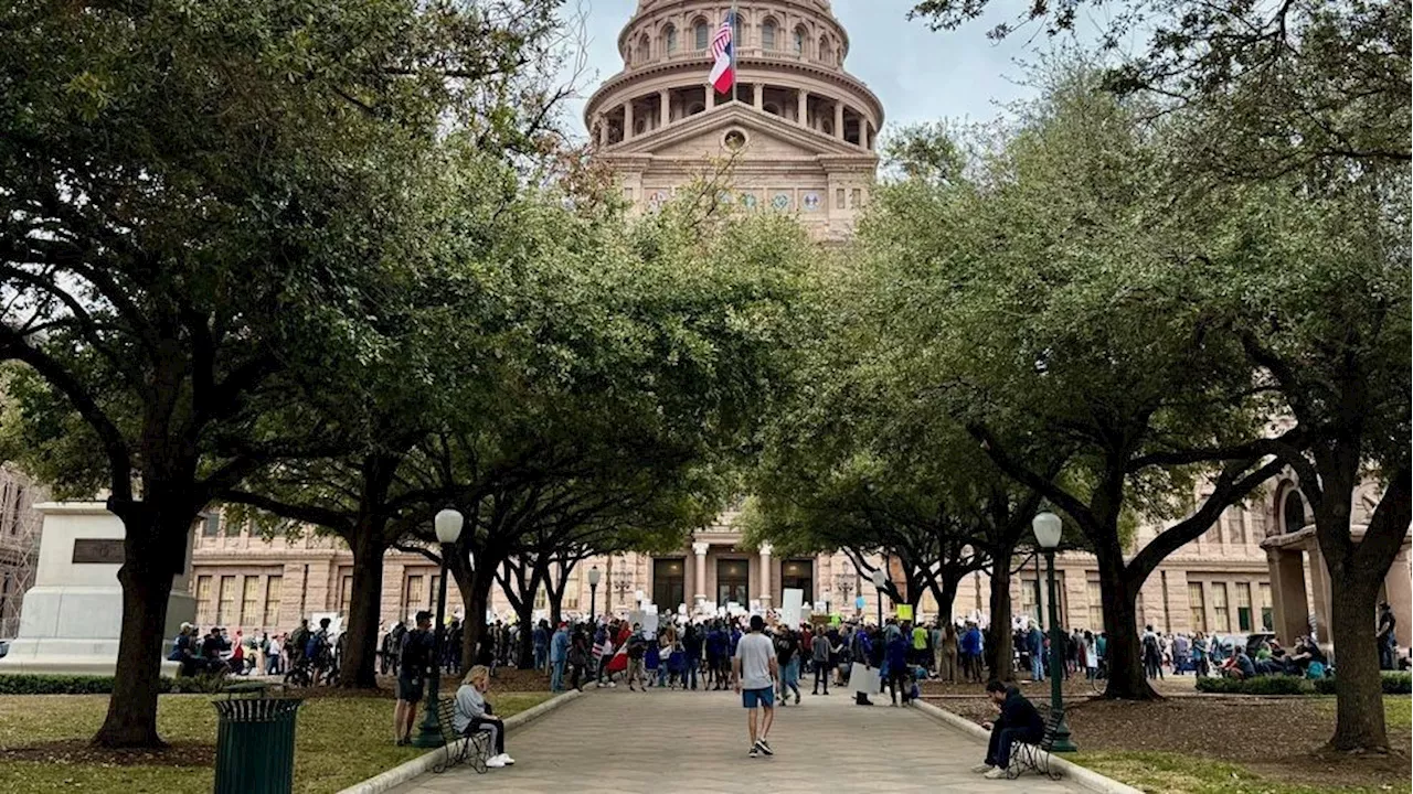 Several hundred rallied at the Texas Capitol against President Trump's executive orders