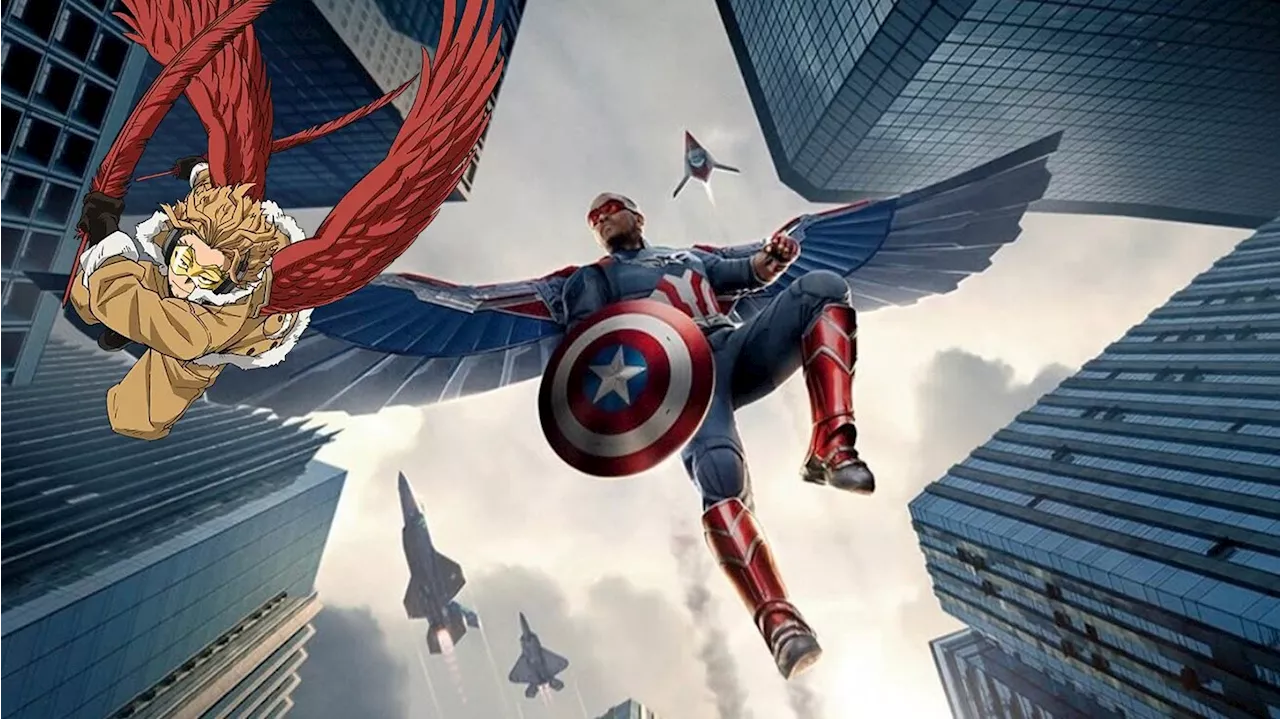 Captain America Teams Up with My Hero Academia's Hawks in Surprise Crossover