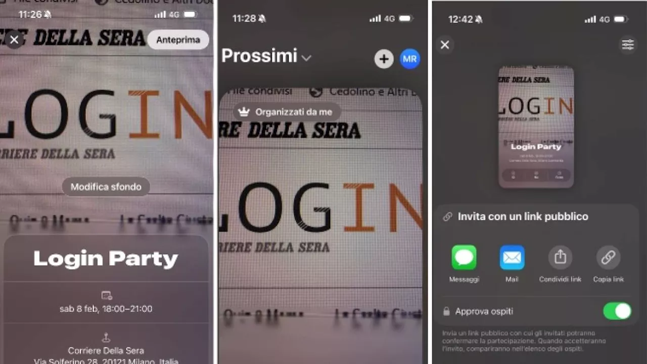 Apple lancia 'Inviti': L'app per organizzare eventi