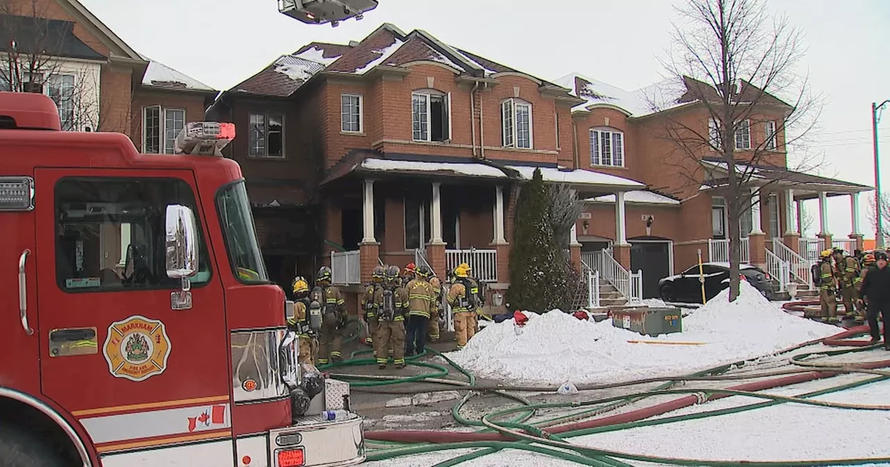 Elderly man dies after fire breaks out at Markham house